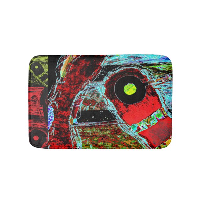 Frequency Serpent – Abstract Energy Compact Mirror Bath Mat (Front)