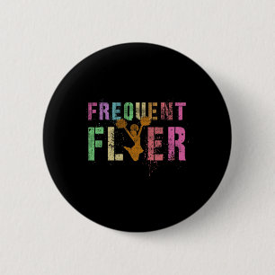 Frequent Flyer Club Cheerleading Team Cheerleader 6 Cm Round Badge
