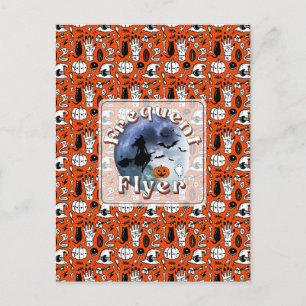 Frequent Flyer Halloween Witch Riding Broomstick Holiday Postcard