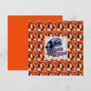 Frequent Flyer Halloween Witch Riding Broomstick Invitation