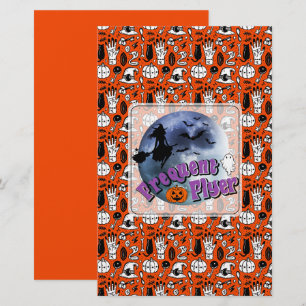 Frequent Flyer Halloween Witch Riding Broomstick Stationery