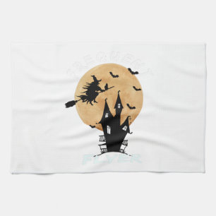 Frequent Flyer Witch Halloween T-Shirt Perfect Tea Towel