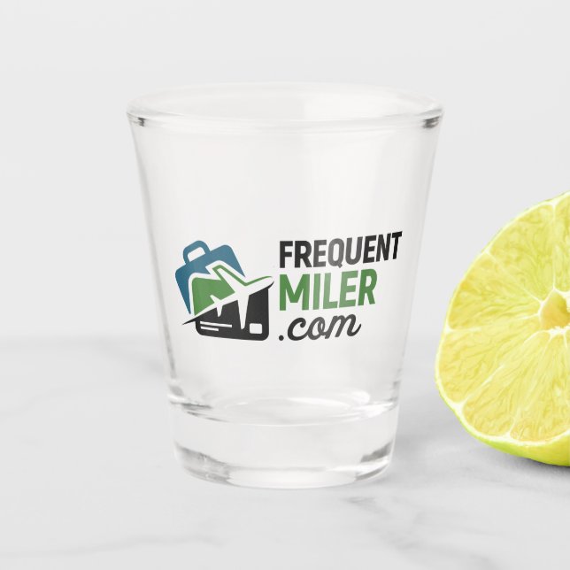 Frequent Miler Shot Glass (Front)