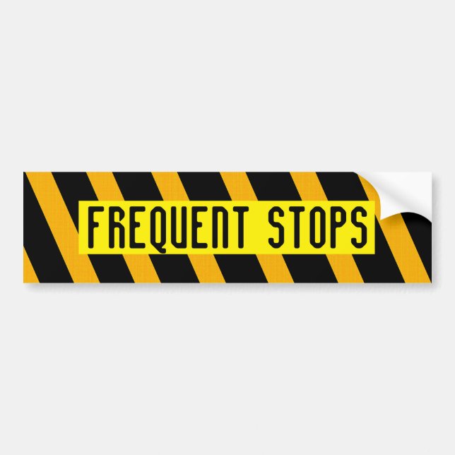 FREQUENT STOPS bumper sticker (Front)