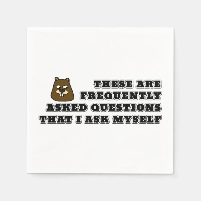 Frequently asked questions that I ask myself Napkin (Front)
