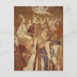 Fresco, Elisabeth-Galerie, Wartburg Castle Postcard