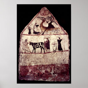 Fresco from the Tomb of Gaudio, c.480 BC Poster