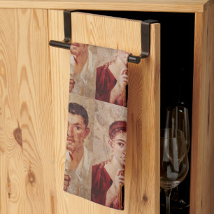 Fresco of Baker Terentius Neo and his Wife Tea Towel