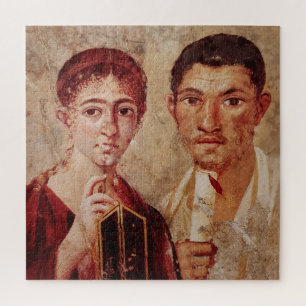 Fresco of Baker Terrentius Neo and his Wife Jigsaw Puzzle