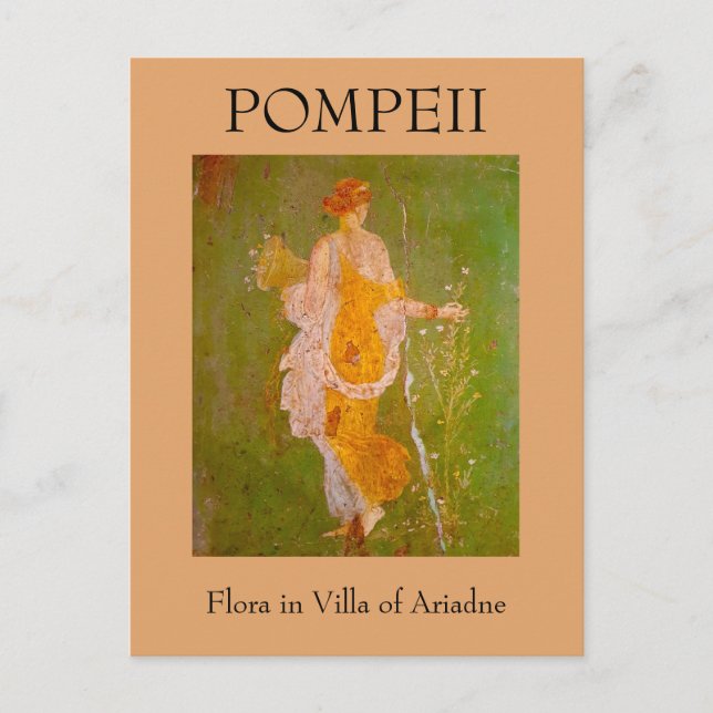 Fresco of Flora in Villa of Ariadne, Pompeii	 Postcard (Front)