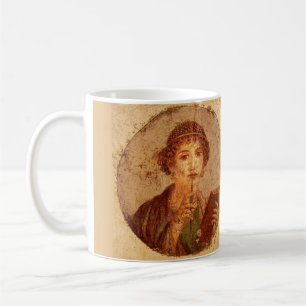 Fresco of Sappho in Pompeii Coffee Mug