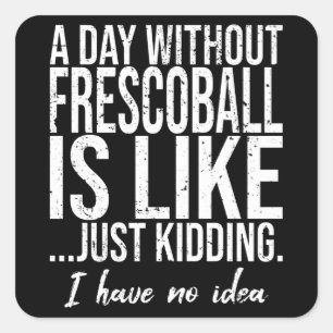 Frescoball funny sports gift square sticker