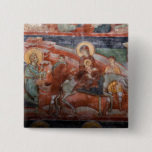 Frescoes from the 14th Century Serbian Church, 15 Cm Square Badge