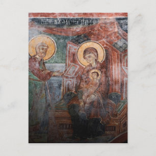 Frescoes from the 14th Century Serbian Church, 2 Postcard