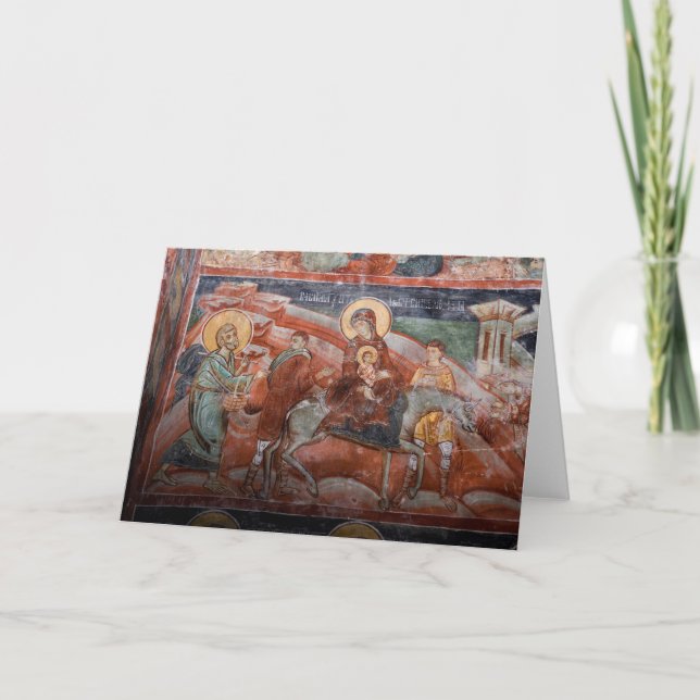 Frescoes from the 14th Century Serbian Church, Card (Front)