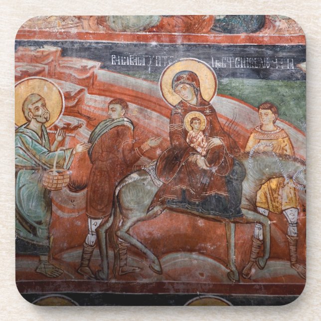 Frescoes from the 14th Century Serbian Church, Coaster (Front)