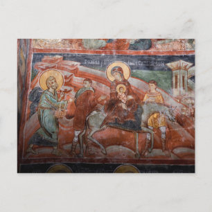 Frescoes from the 14th Century Serbian Church, Postcard