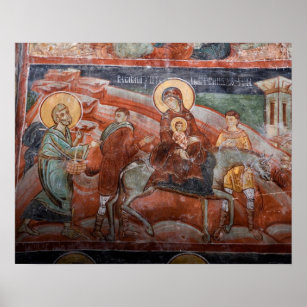 Frescoes from the 14th Century Serbian Church, Poster