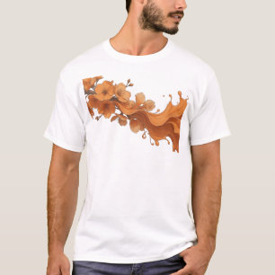 Fresh ABSTRACT FLOWER Art Design T-Shirt