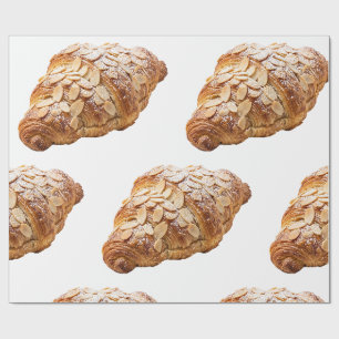 Fresh Almond Croissant French Pastry Wrapping Paper