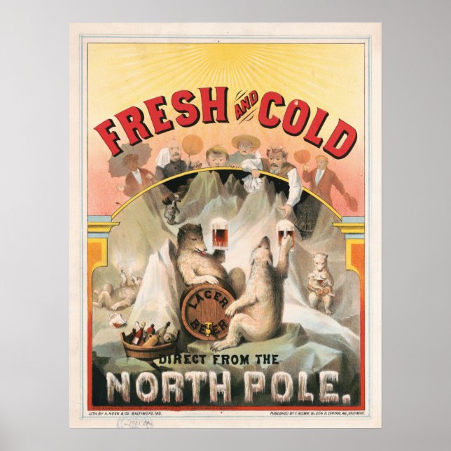 Fresh and Cold – Beer Direct from the North Pole Poster (Front)