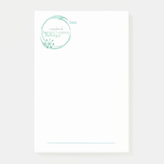 Fresh and Modern Speech Pathologist Post-it Notes (Front)