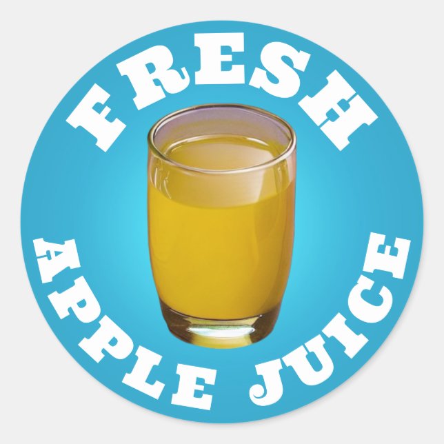 Fresh Apple juice Classic Round Sticker (Front)