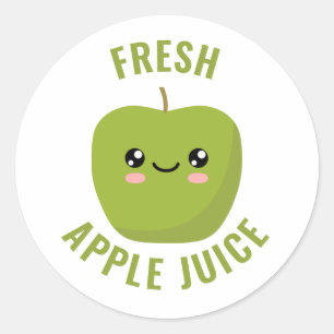 Fresh Apple Juice Classic Round Sticker