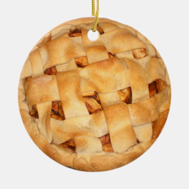 Fresh Apple Pie Ceramic Ornament (Front)