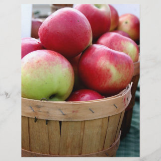 Fresh Apples in Basket at Farmers Market Flyer