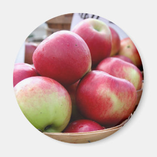 Fresh Apples in Basket at Farmers Market Magnet