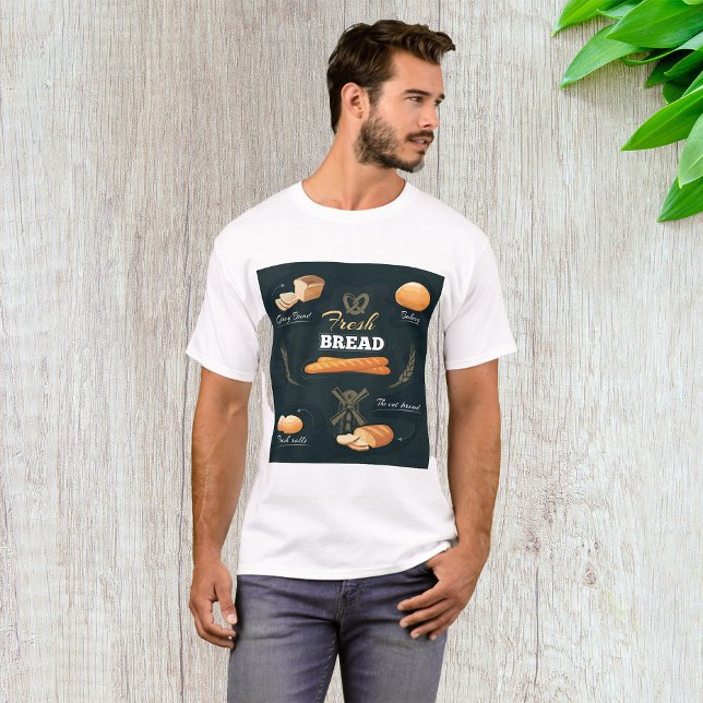 Fresh Artisan Bread Bakery Loaf Rolls Baguette  T-Shirt (Creator Uploaded)