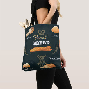 Fresh Artisan Bread Bakery Loaf Rolls Baguette  Tote Bag
