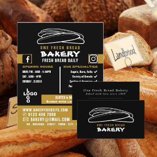 Fresh Baguettes, Bakers, Bakery Store Advert Flyer