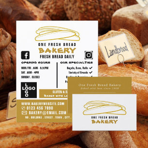 Fresh Baguettes, Bakers, Bakery Store Advert Flyer