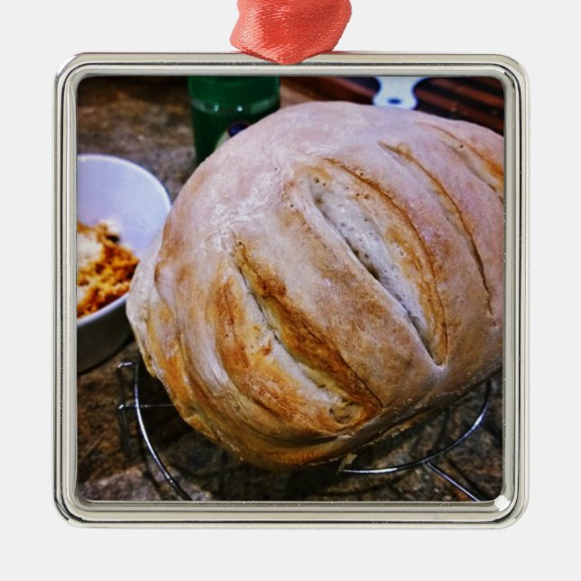 Fresh Baked Bread and Pasta Metal Tree Decoration (Front)