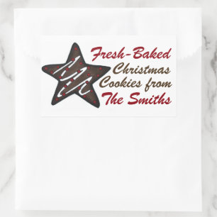 Fresh Baked Homemade Christmas Cookies Made By Rectangular Sticker