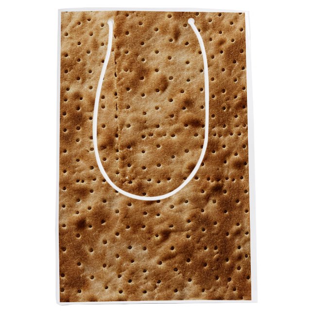 Fresh Baked Matzah macro texture Photography Medium Gift Bag (Front)