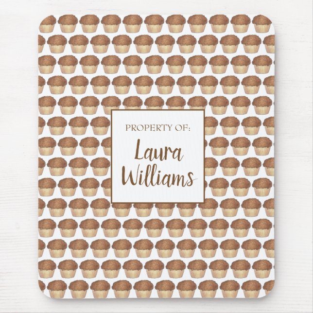 Fresh Baked Streusel Crumb Muffin Bake Sale Foodie Mouse Pad (Front)