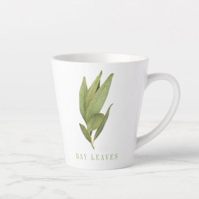 FRESH BAY LEAVES Latte Mug (Right)