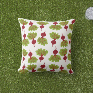 Fresh Beet Collection White Cushion