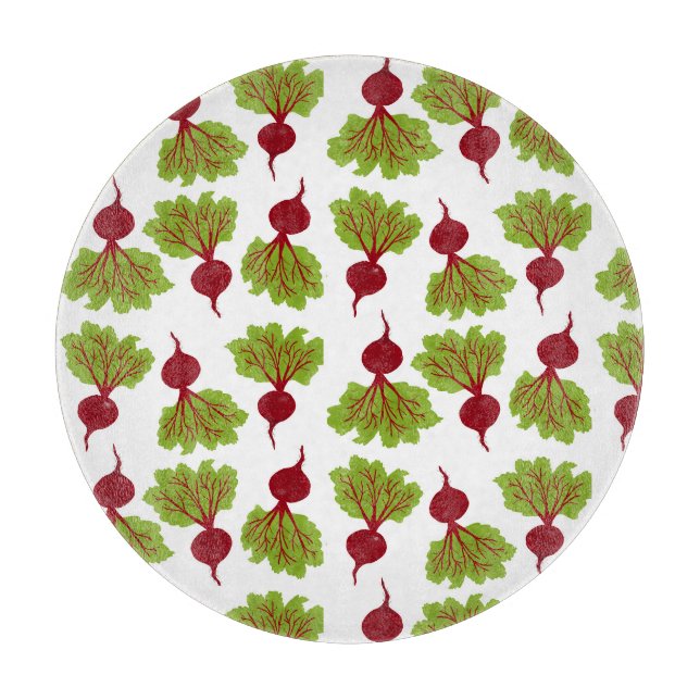 Fresh Beet Collection White Cutting Board (Front)