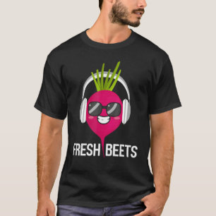 Fresh Beets  Cool Beetroot Headphones Sunglasses M T-Shirt
