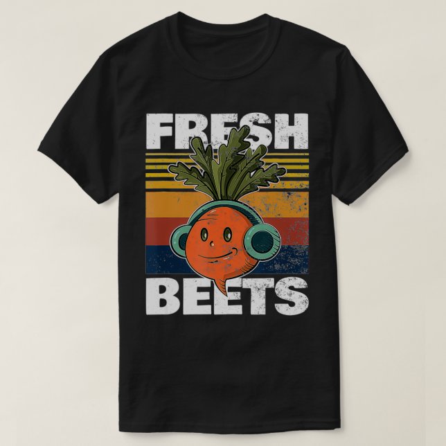 Fresh Beets Funny Vegetables Vegan  T-Shirt (Design Front)