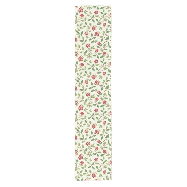 fresh berries and leaves short table runner (Front)