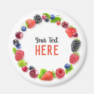 Fresh berries frame magnet