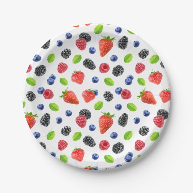 Fresh berries paper plate (Front)