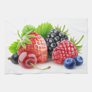 Fresh berries tea towel