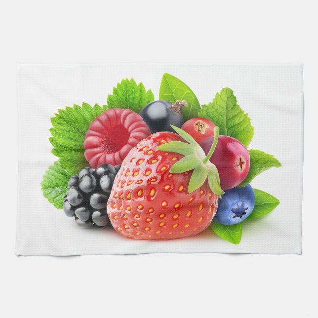 Fresh berries tea towel (Horizontal)