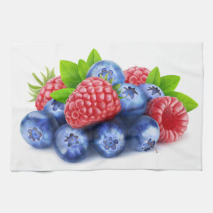 Fresh berries tea towel